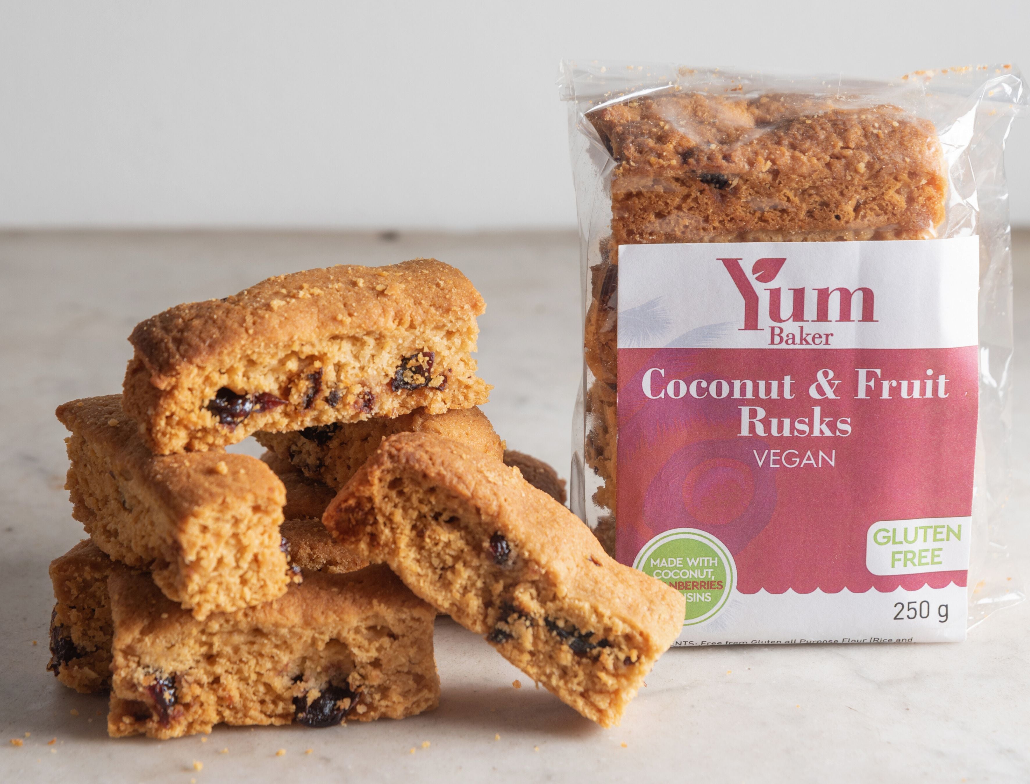 Gluten Free | Coconut & Fruit Rusks | 250g  (Nationwide Shipping)